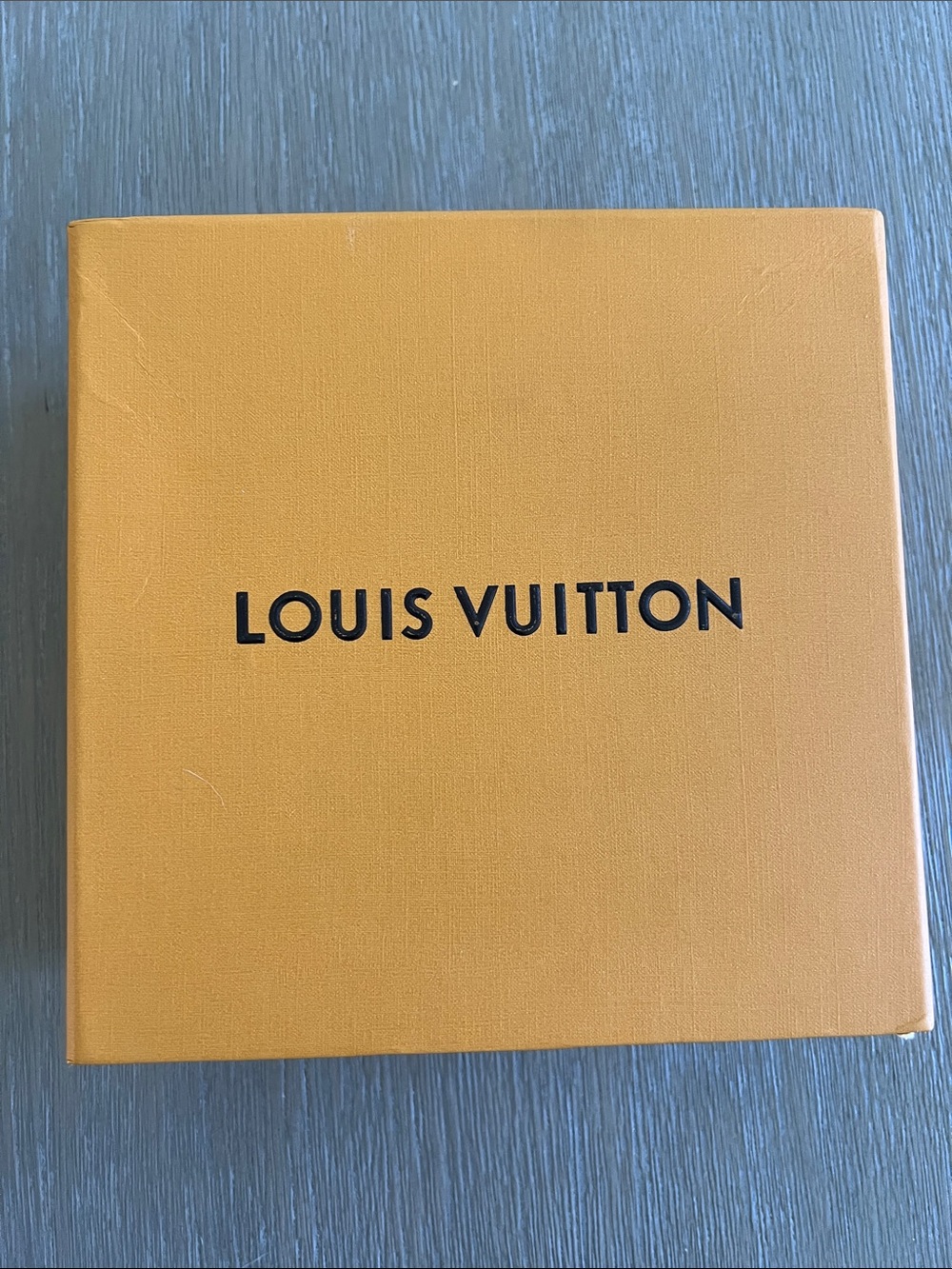 Louis Vuitton Small Accessory Box in Orange with Black Logo